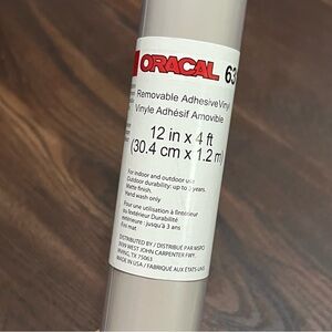 12" X 4ft - Oracal 631 Removable Adhesive Vinyl Roll Warm Gray 631-751